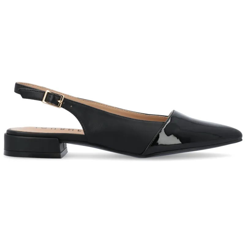 BERTIE SLINGBACK FLATS IN VEGAN LEATHER sold by Journee Collection