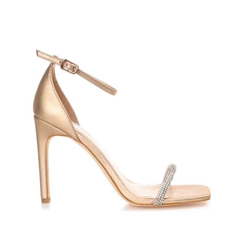 ZOYA STRAPPY STILETTO HEELS IN VEGAN LEATHER sold by Journee Collection