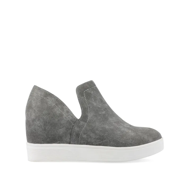 CARDI WEDGE SNEAKERS IN FAUX LEATHER made by Journee Collection