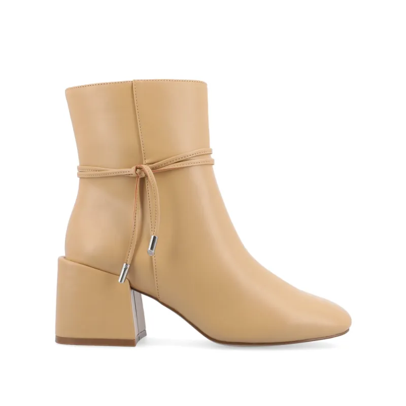 BEVERLEY BLOCK HEELED BOOTIE IN FAUX LEATHER sold by Journee Collection