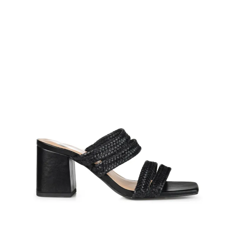 NATIA MULE BLOCK HEELS IN WIDE sold by Journee Collection
