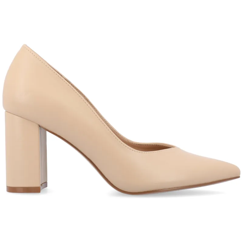 SIMONNE WARM SHADE PUMP HEELS IN NARROW sold by Journee Collection