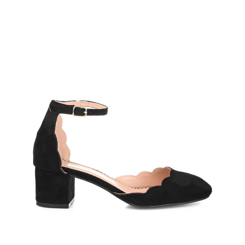 EDNA D'ORSAY PUMP HEELS IN FAUX SUEDE sold by Journee Collection