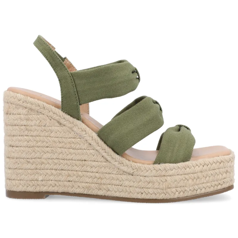 SANTORYNN ESPADRILLE SANDALS IN CANVAS sold by Journee Collection