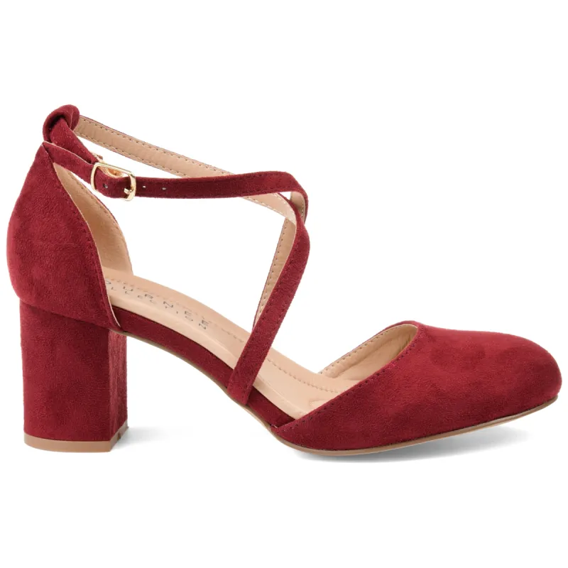FOSTER STATEMENT BLOCK HEEL D'ORSAYS IN WIDE sold by Journee Collection