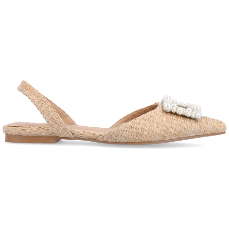 HANNAE SLINGBACK FLATS IN WIDE sold by Journee Collection