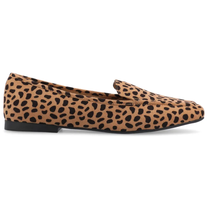 TULLIE FAUX SUEDE SLIP-ON LOAFER FLATS IN WIDE sold by Journee Collection