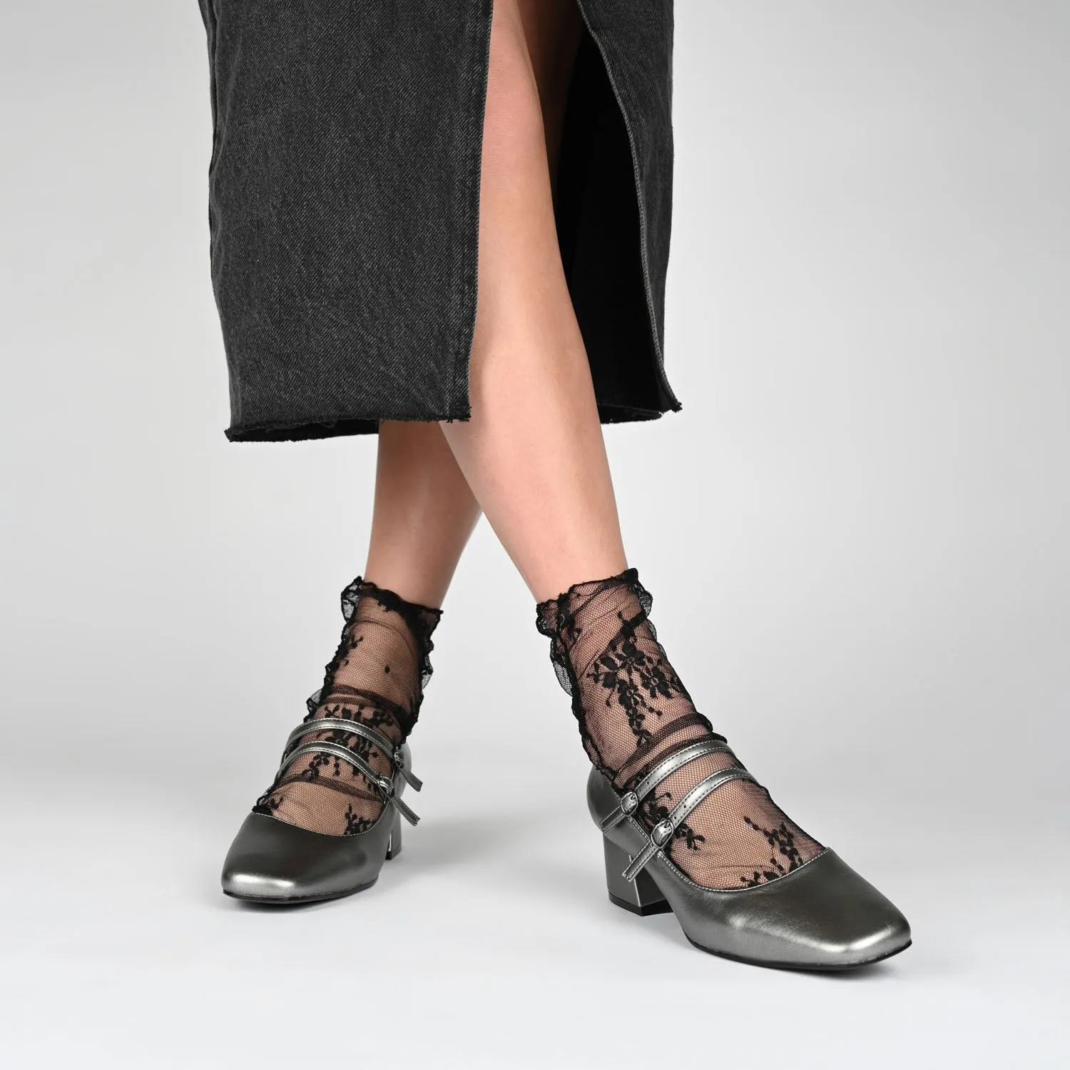 NALLY MARY JANE PUMP HEELS IN VEGAN LEATHER sold by Journee Collection product image thumbnail 2
