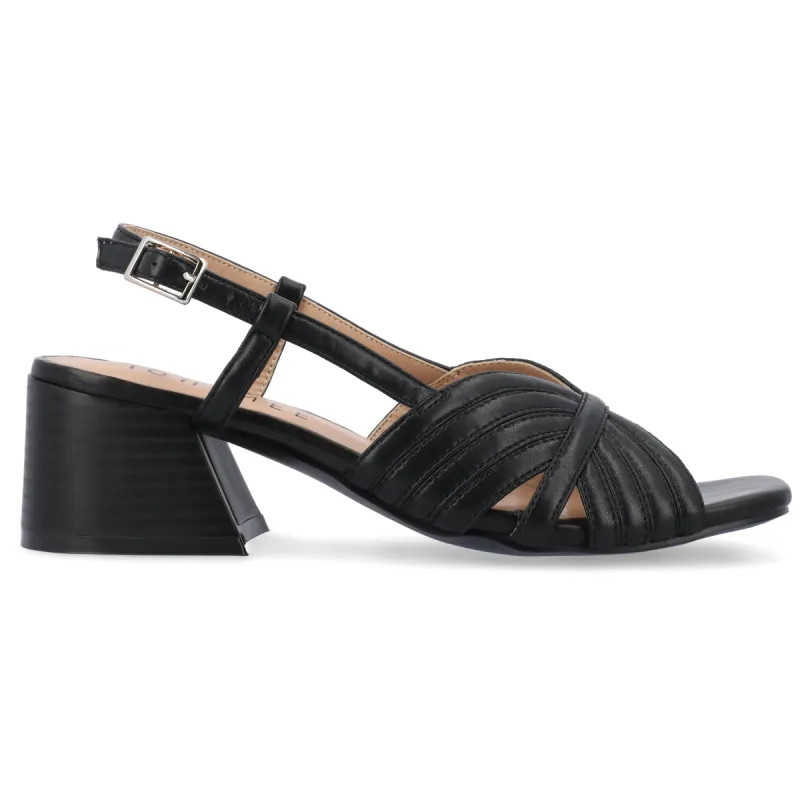 KIRSI BLOCK HEELED SANDAL IN FAUX LEATHER sold by Journee Collection