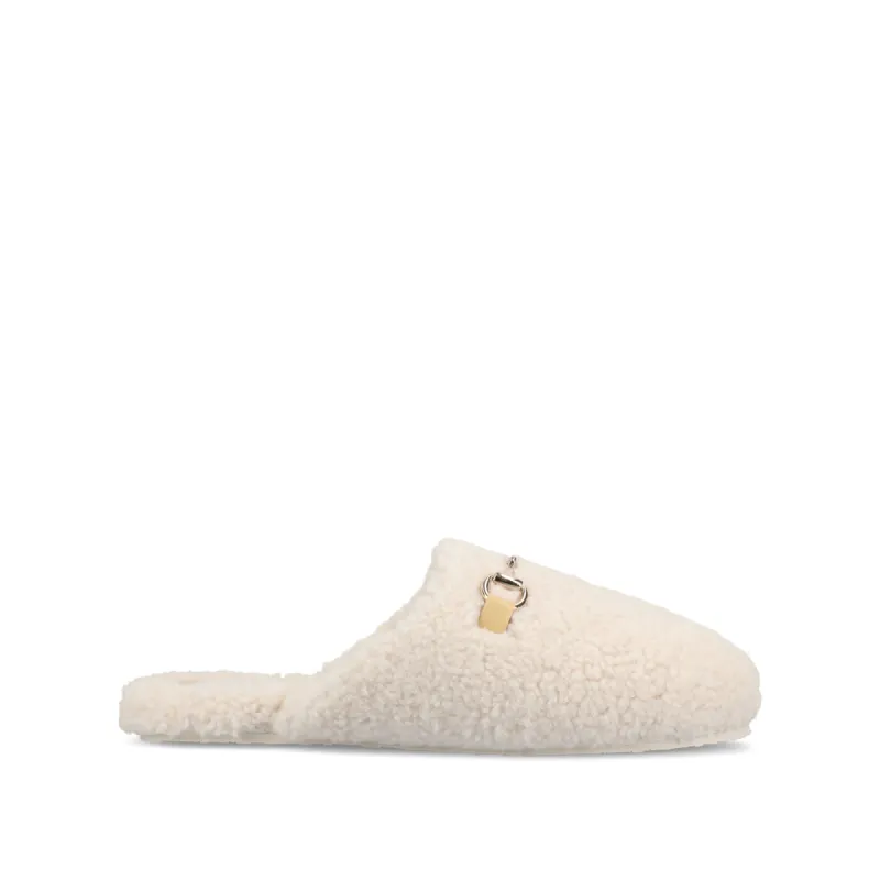 MONNROE SLIPPERS IN FAUX SHEARLING sold by Journee Collection