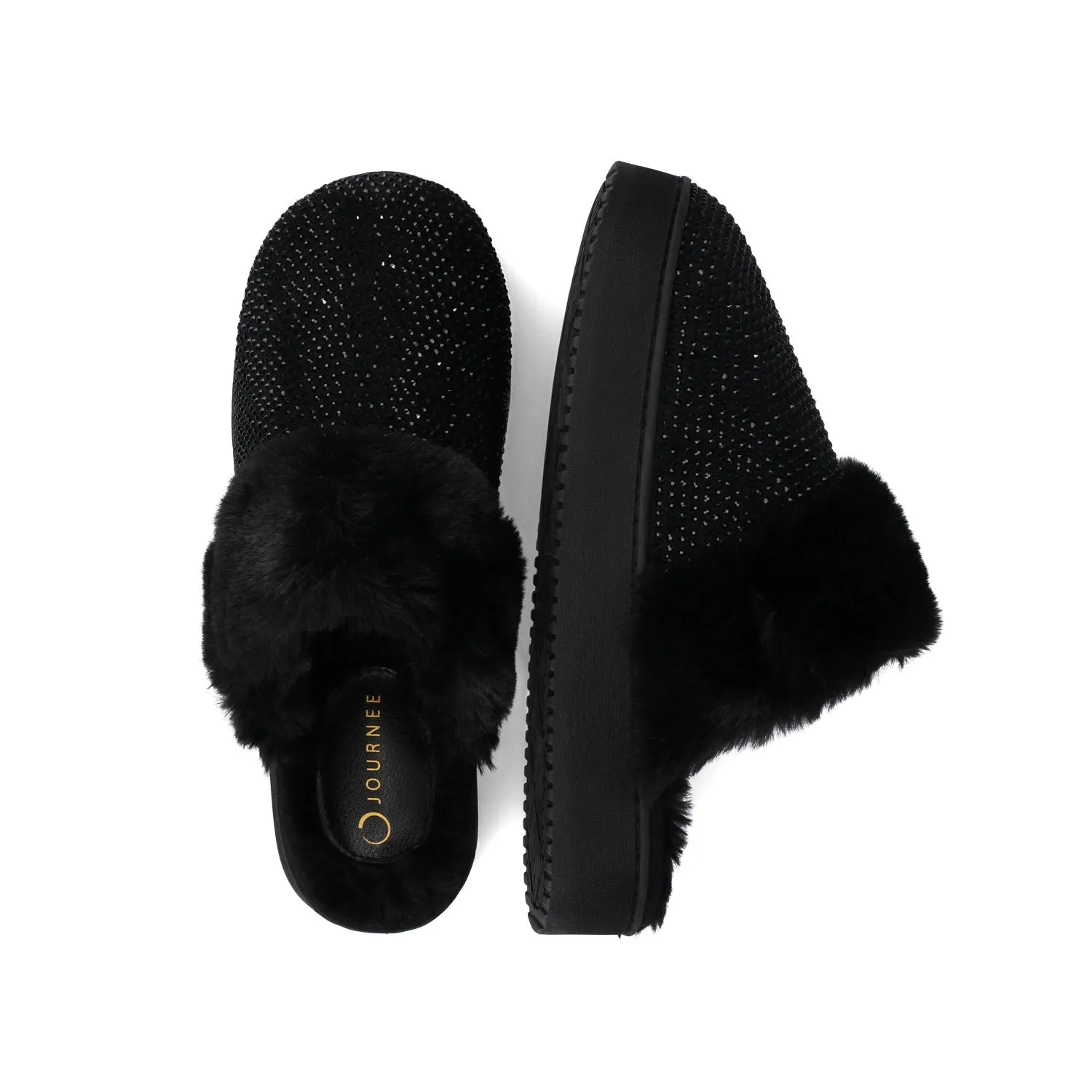 EMMBER SLIPPERS IN FAUX SUEDE sold by Journee Collection product image thumbnail 4