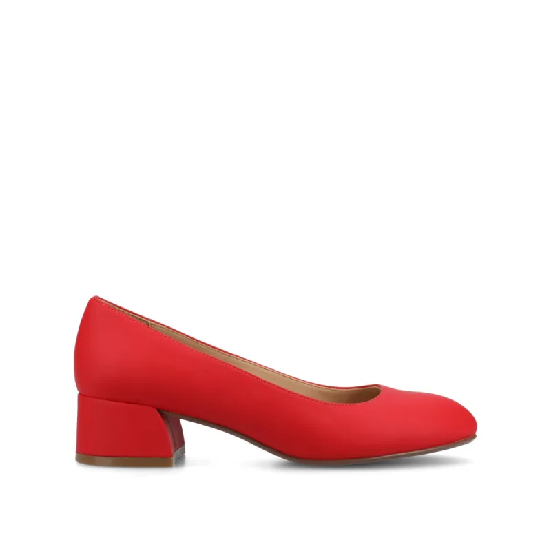 SAAR II FAUX LEATHER PUMP HEELS IN WIDE sold by Journee Collection