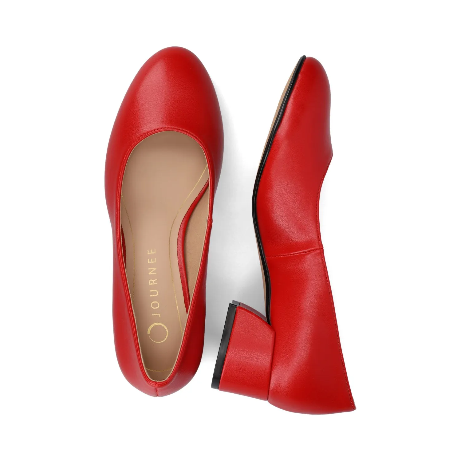 SAAR II BLOCK HEEL PUMPS IN VEGAN LEATHER sold by Journee Collection product image thumbnail 4