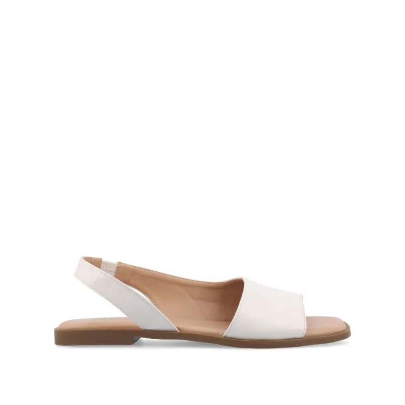 BRINSLEY CROCO SANDALS IN WIDE sold by Journee Collection