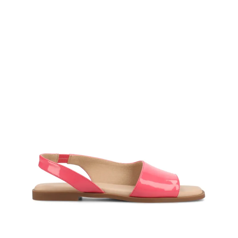 BRINSLEY PATENT SANDALS IN WIDE sold by Journee Collection