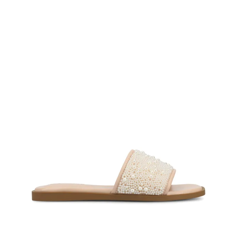 PRECLY EVENING FLAT SANDALS made by Journee Collection
