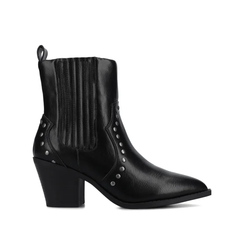 BRAYLEE WESTERN ANKLE BOOTIES made by Journee Collection