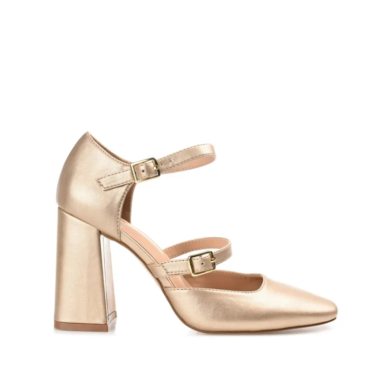 ISADORAH VEGAN LEATHER HEELS IN WIDE made by Journee Collection