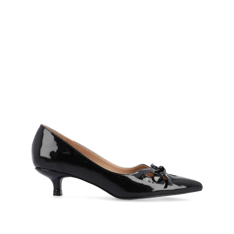 LUTANA KITTEN HEELS IN PATENT - Black sold by Journee Collection