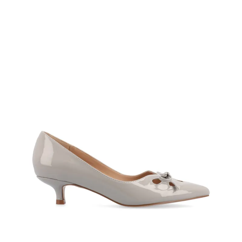 LUTANA KITTEN HEELS IN PATENT - Taupe sold by Journee Collection