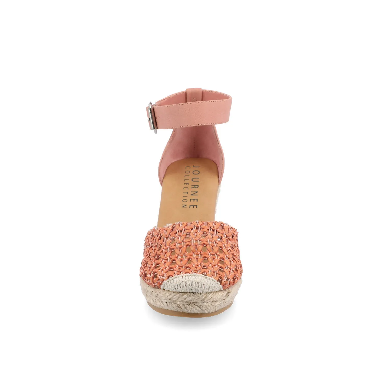 SIERRA WEDGE SANDALS IN VEGAN LEATHER - Coral sold by Journee Collection product image thumbnail 5