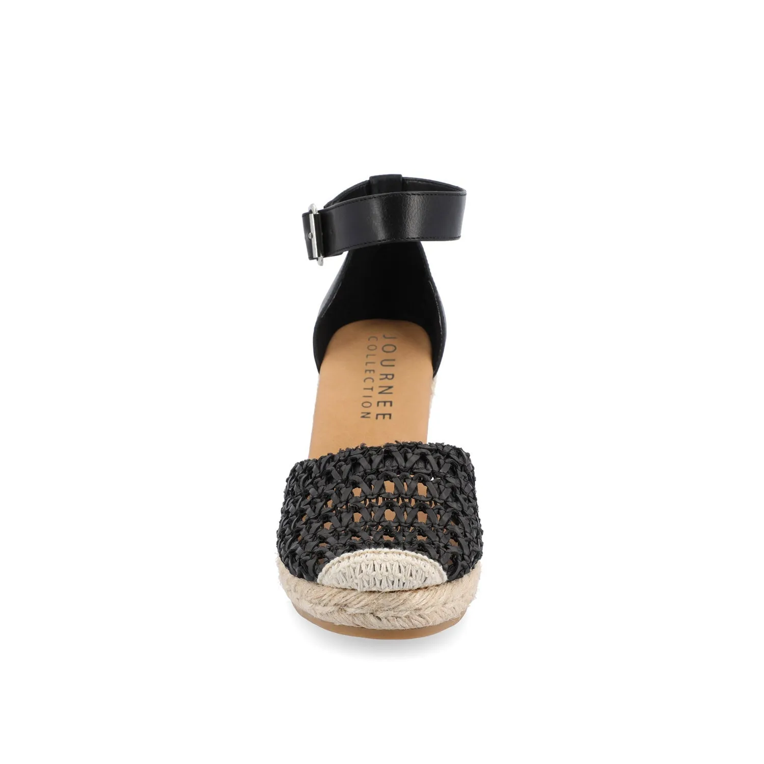 SIERRA WEDGE SANDALS IN VEGAN LEATHER - Black sold by Journee Collection product image thumbnail 5