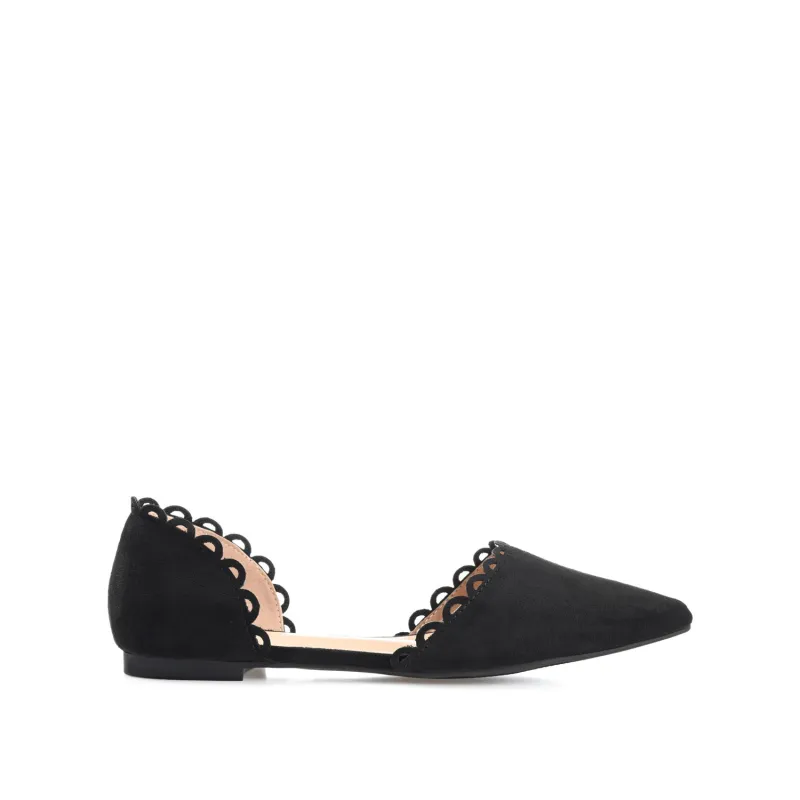 JEZLIN D'ORSAY FLATS IN FAUX SUEDE - Black sold by Journee Collection