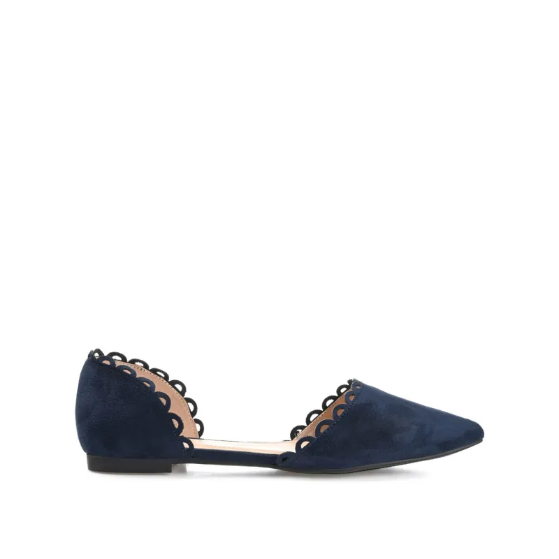 JEZLIN D'ORSAY FLATS IN FAUX SUEDE - Blue sold by Journee Collection