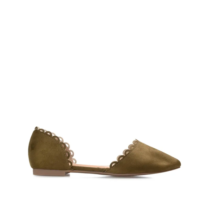 JEZLIN D'ORSAY FLATS IN FAUX SUEDE - Green sold by Journee Collection