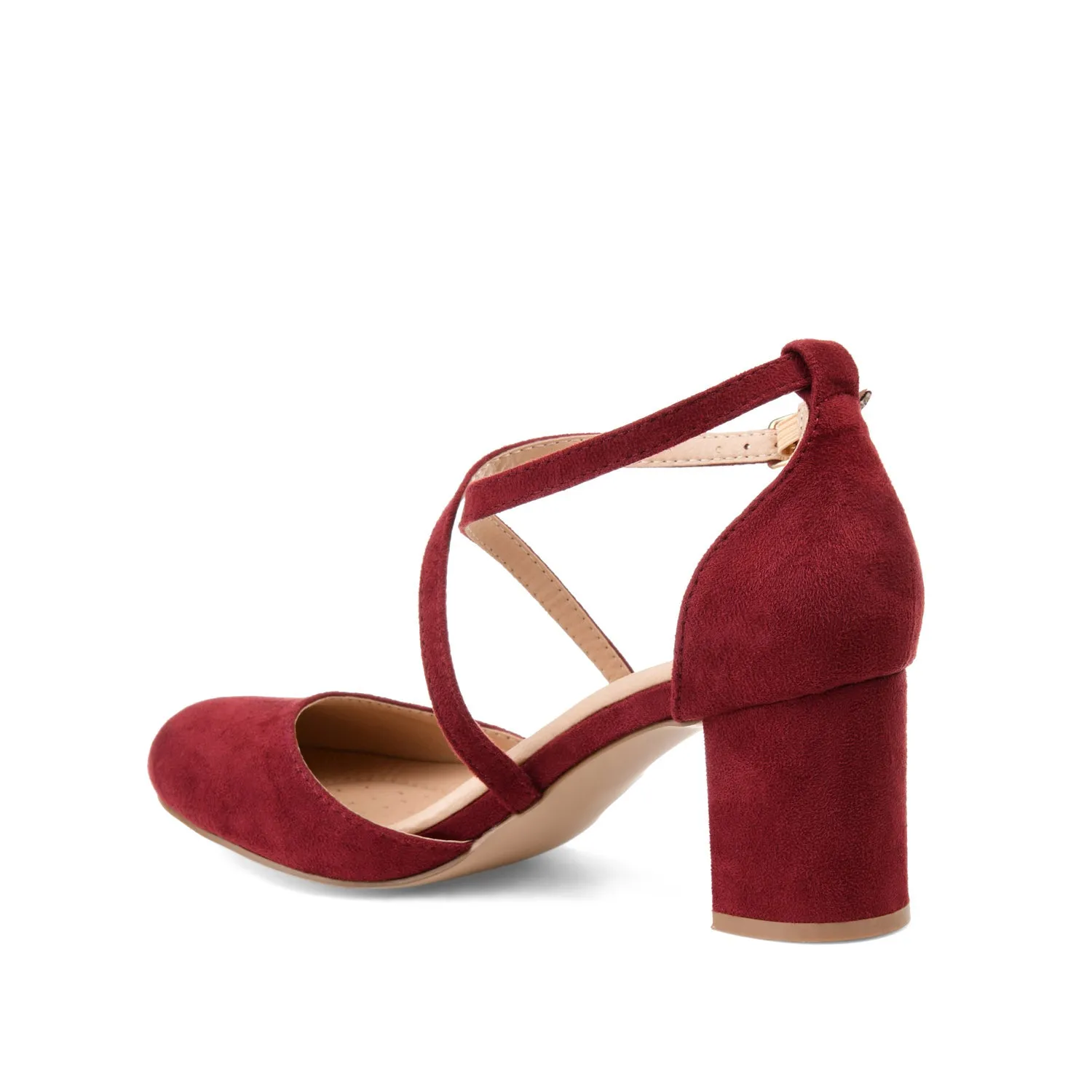 FOSTER D'ORSAY PUMP HEELS IN FAUX SUEDE - Wine sold by Journee Collection product image thumbnail 5