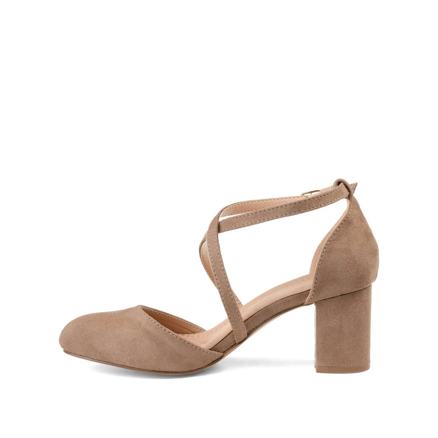 FOSTER D'ORSAY PUMP HEELS IN FAUX SUEDE - Taupe sold by Journee Collection product image thumbnail 3