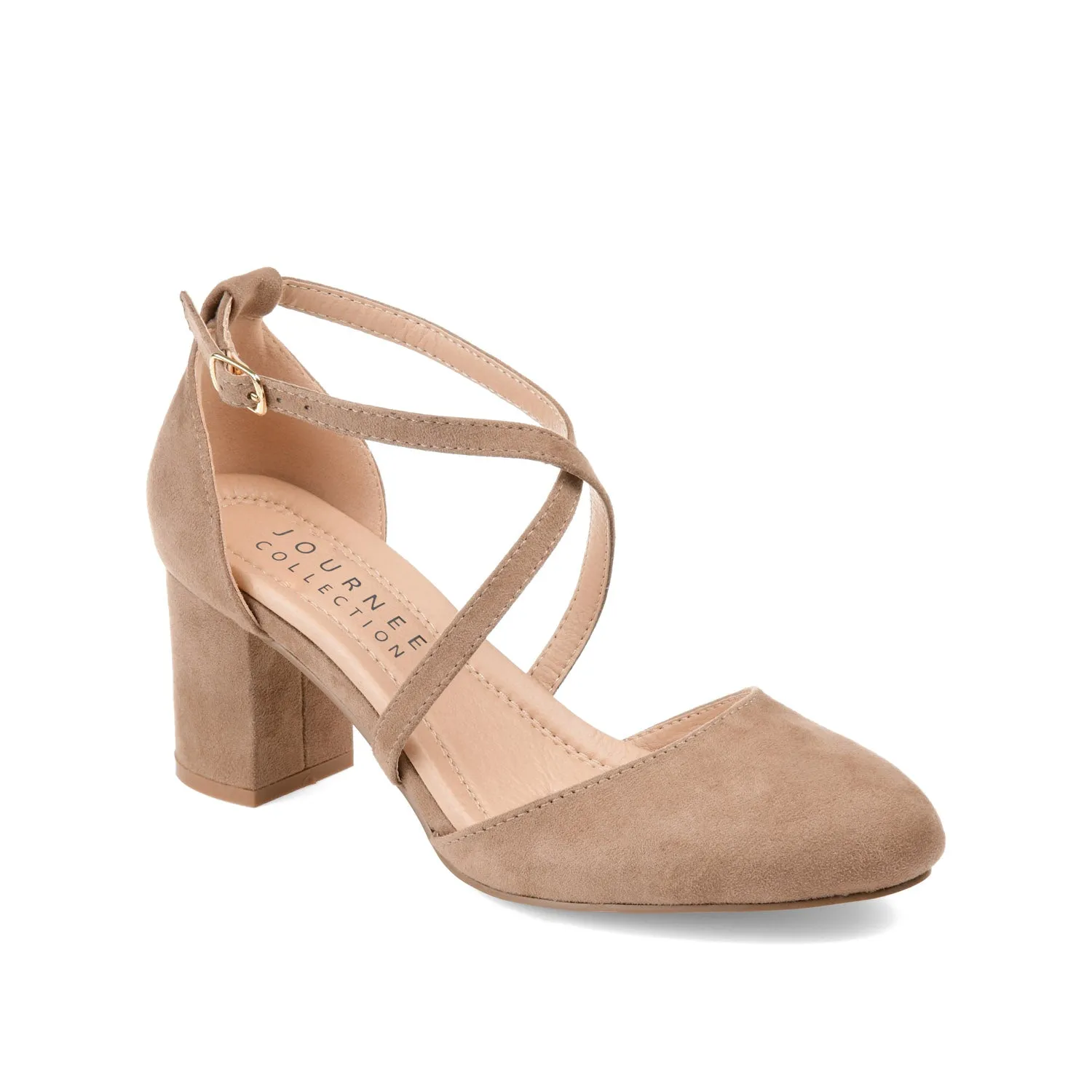 FOSTER D'ORSAY PUMP HEELS IN FAUX SUEDE - Taupe sold by Journee Collection product image thumbnail 2
