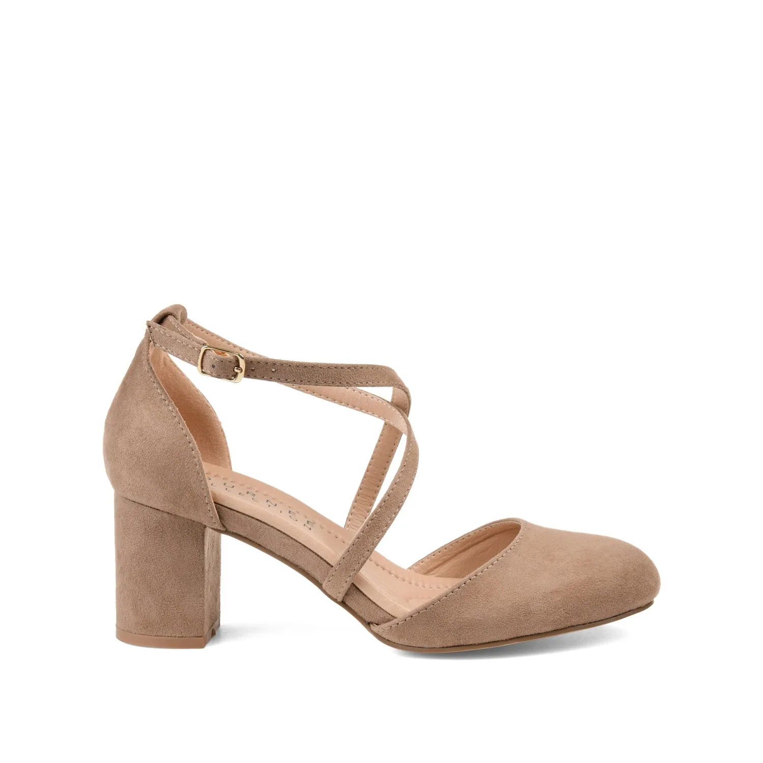 FOSTER D'ORSAY PUMP HEELS IN FAUX SUEDE - Taupe sold by Journee Collection
