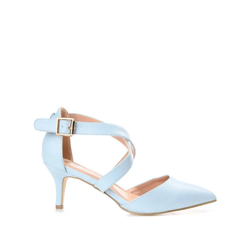 RIVA STILETTO PUMP HEELS IN VEGAN LEATHER - Blue sold by Journee Collection
