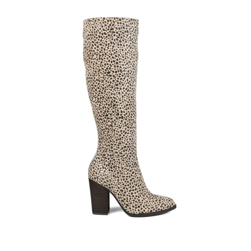 KYLLIE KNEE-HIGH BOOTS IN X-WIDE CALF - Cheetah Faux Suede 2 sold by Journee Collection