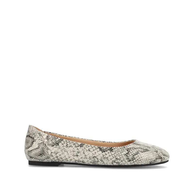KAVN BALLET FLATS IN MULTI PRINT - White Snake sold by Journee Collection