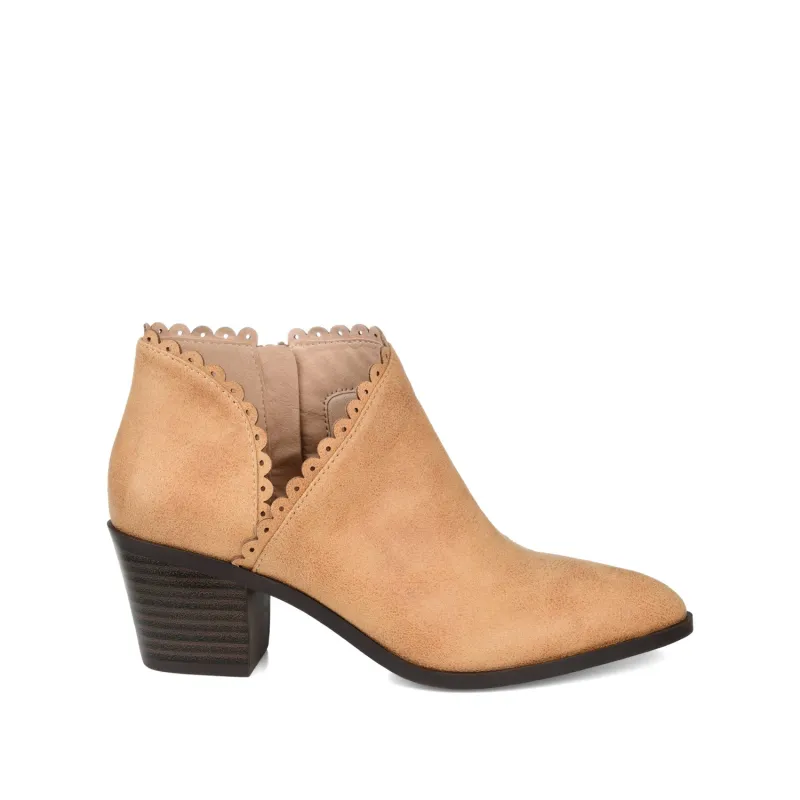 TESSA CUTOUT BOOTIE IN VEGAN LEATHER - Tan sold by Journee Collection