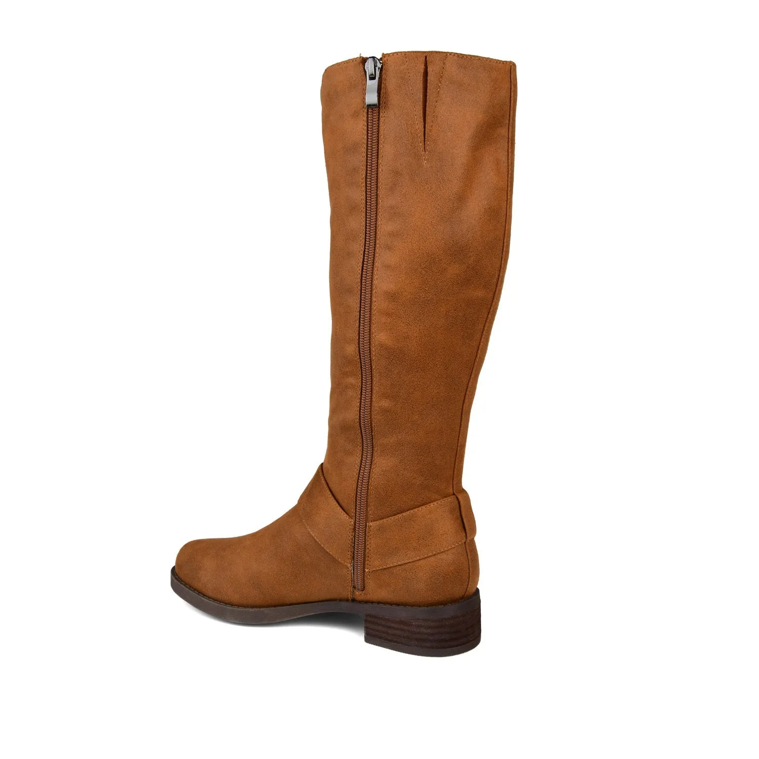 MEG RIDING BOOTS IN WIDE CALF - Cognac PU sold by Journee Collection product image thumbnail 5