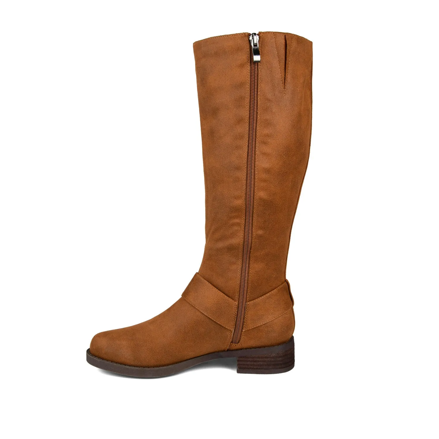 MEG RIDING BOOTS IN WIDE CALF - Cognac PU sold by Journee Collection product image thumbnail 4