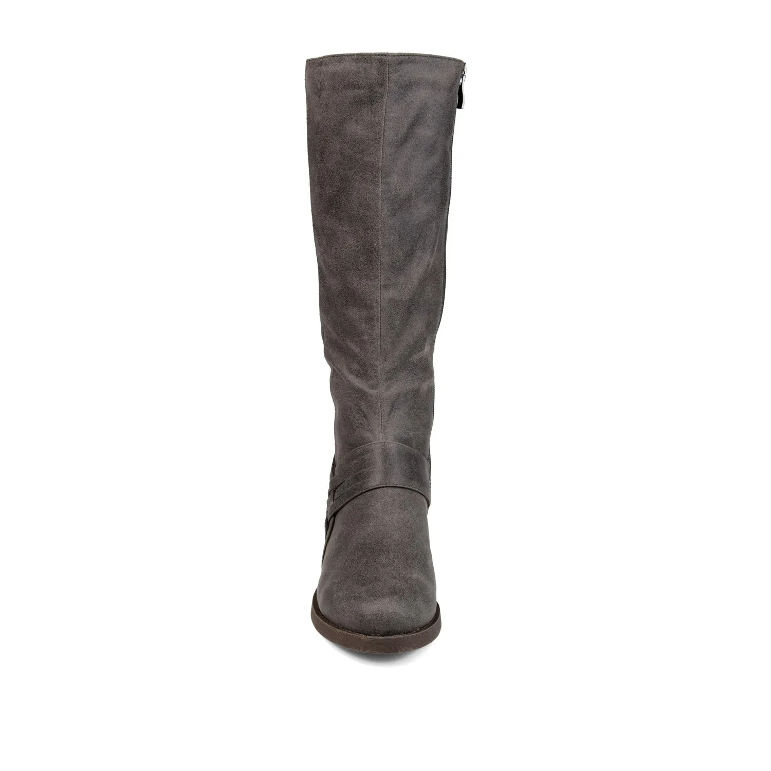 MEG RIDING BOOTS IN WIDE CALF - Grey PU sold by Journee Collection product image thumbnail 3