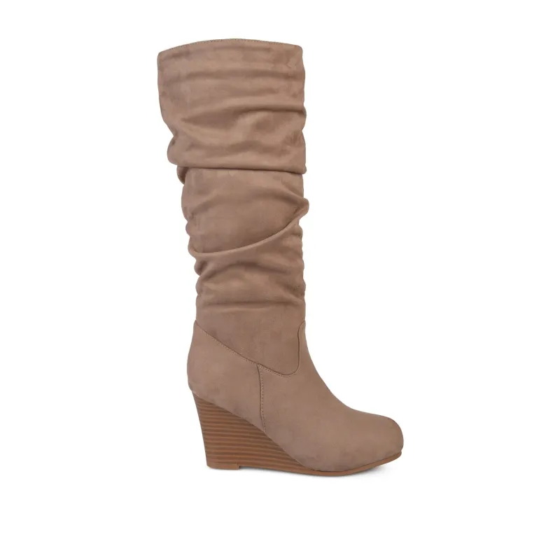 HAZE KNEE HIGH BOOTS IN FAUX SUEDE - Taupe sold by Journee Collection