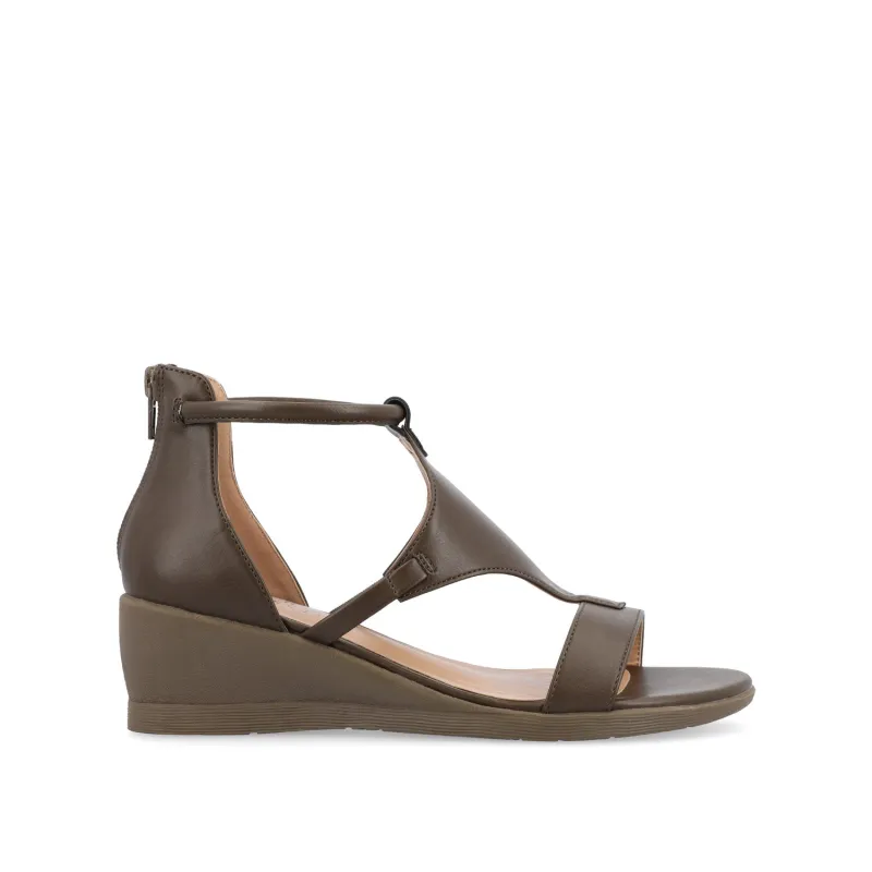 TRAYLE GLADIATOR SANDALS IN VEGAN LEATHER - Green PU sold by Journee Collection