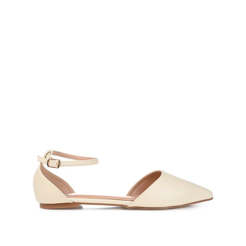 REBA D'ORSAY FLATS IN VEGAN LEATHER - Bone sold by Journee Collection