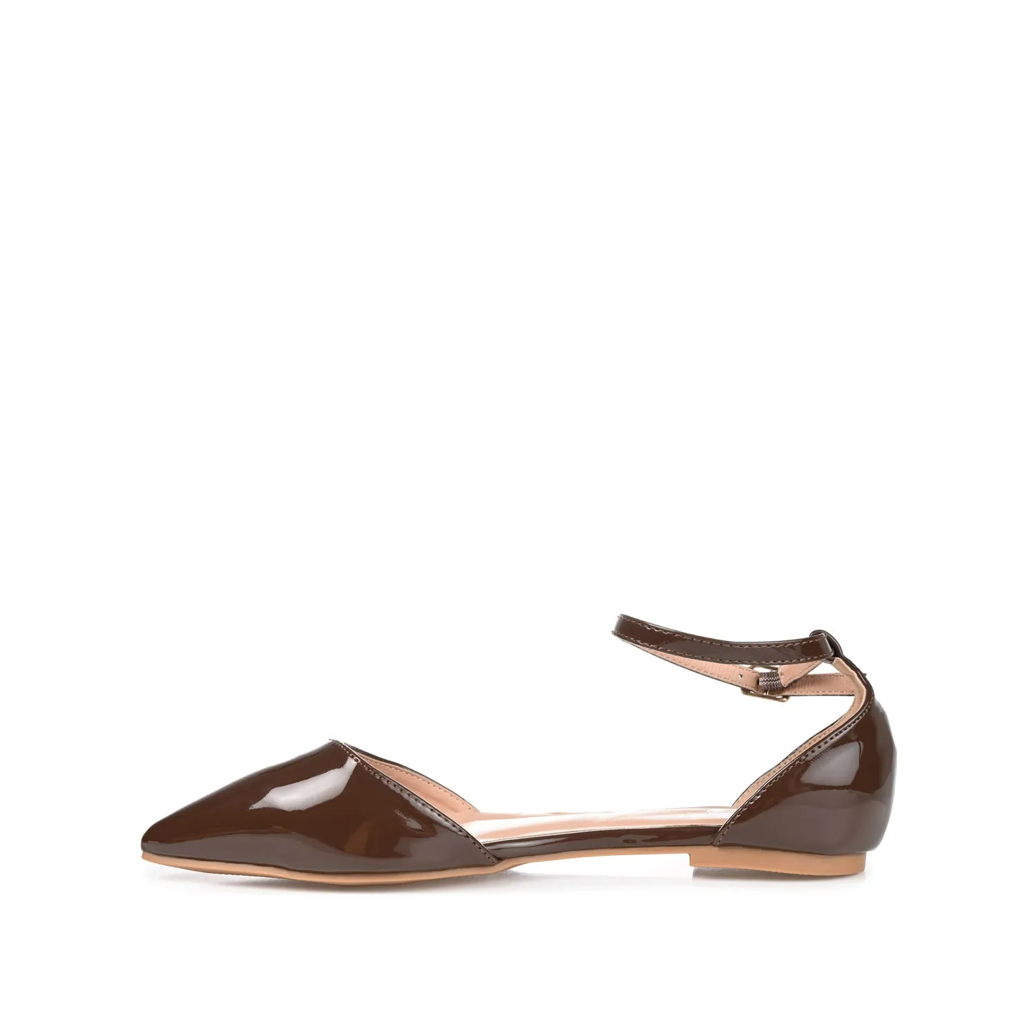 REBA D'ORSAY FLATS IN VEGAN LEATHER - Brown sold by Journee Collection product image thumbnail 3