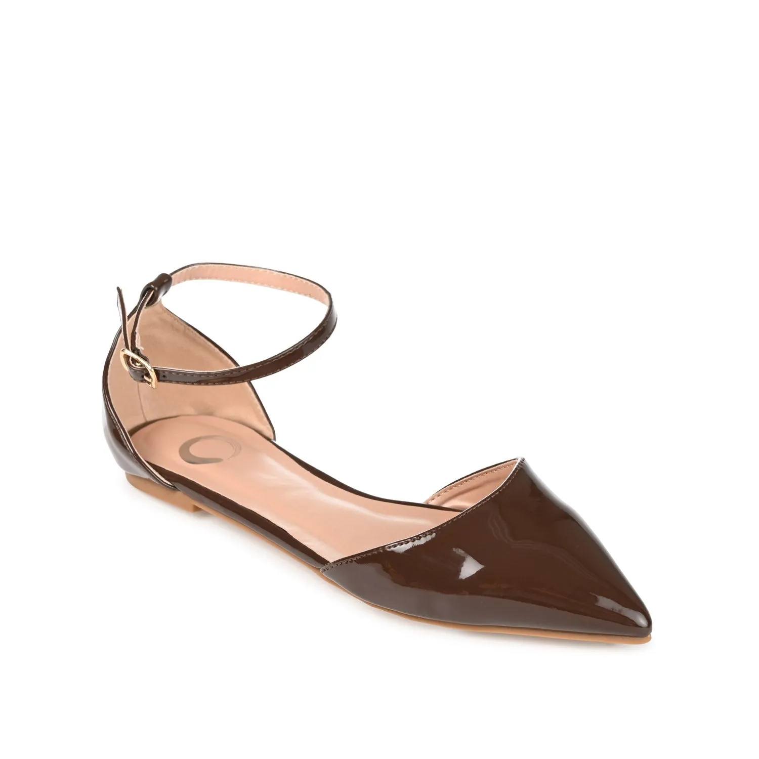 REBA D'ORSAY FLATS IN VEGAN LEATHER - Brown sold by Journee Collection product image thumbnail 2