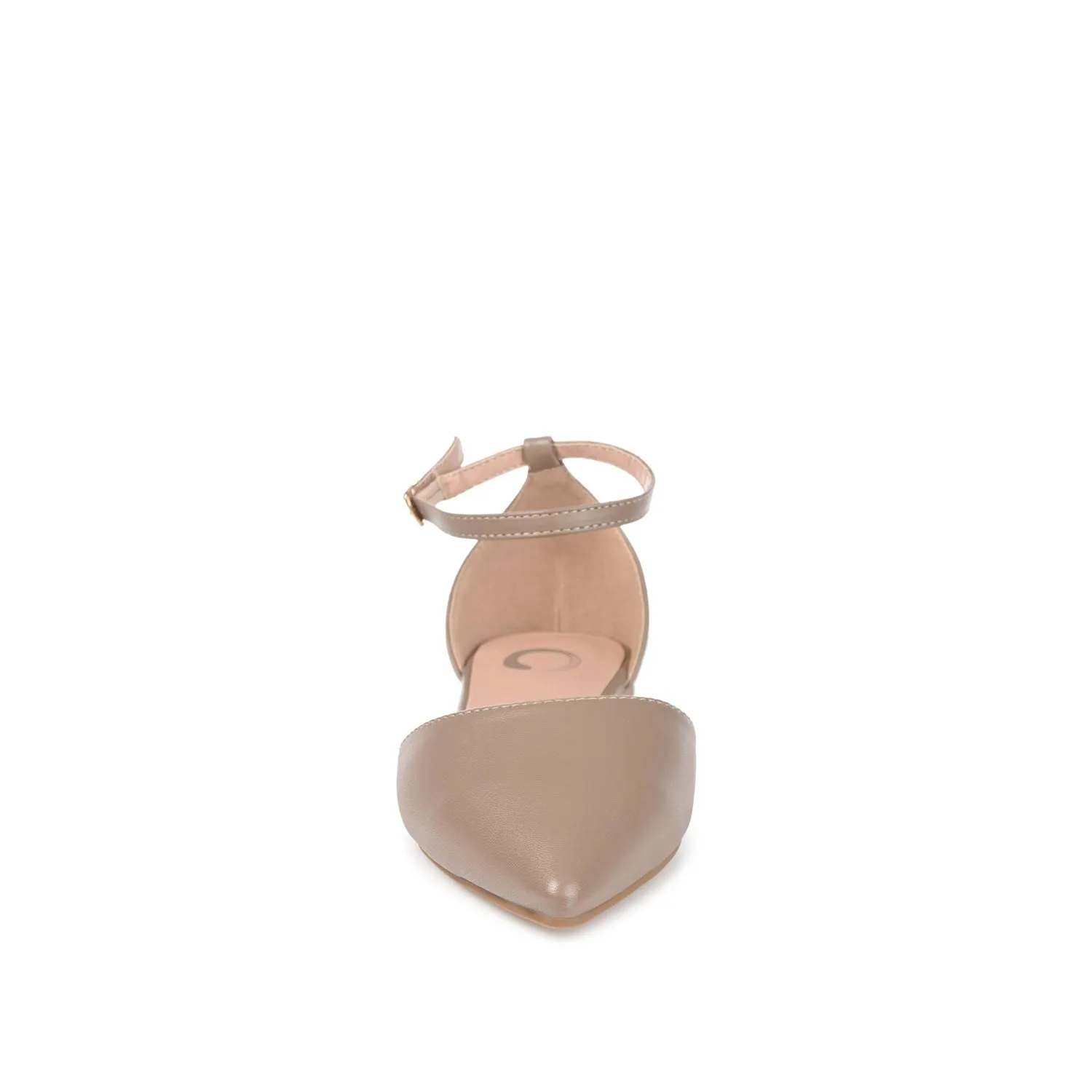 REBA D'ORSAY FLATS IN VEGAN LEATHER - Taupe sold by Journee Collection product image thumbnail 5
