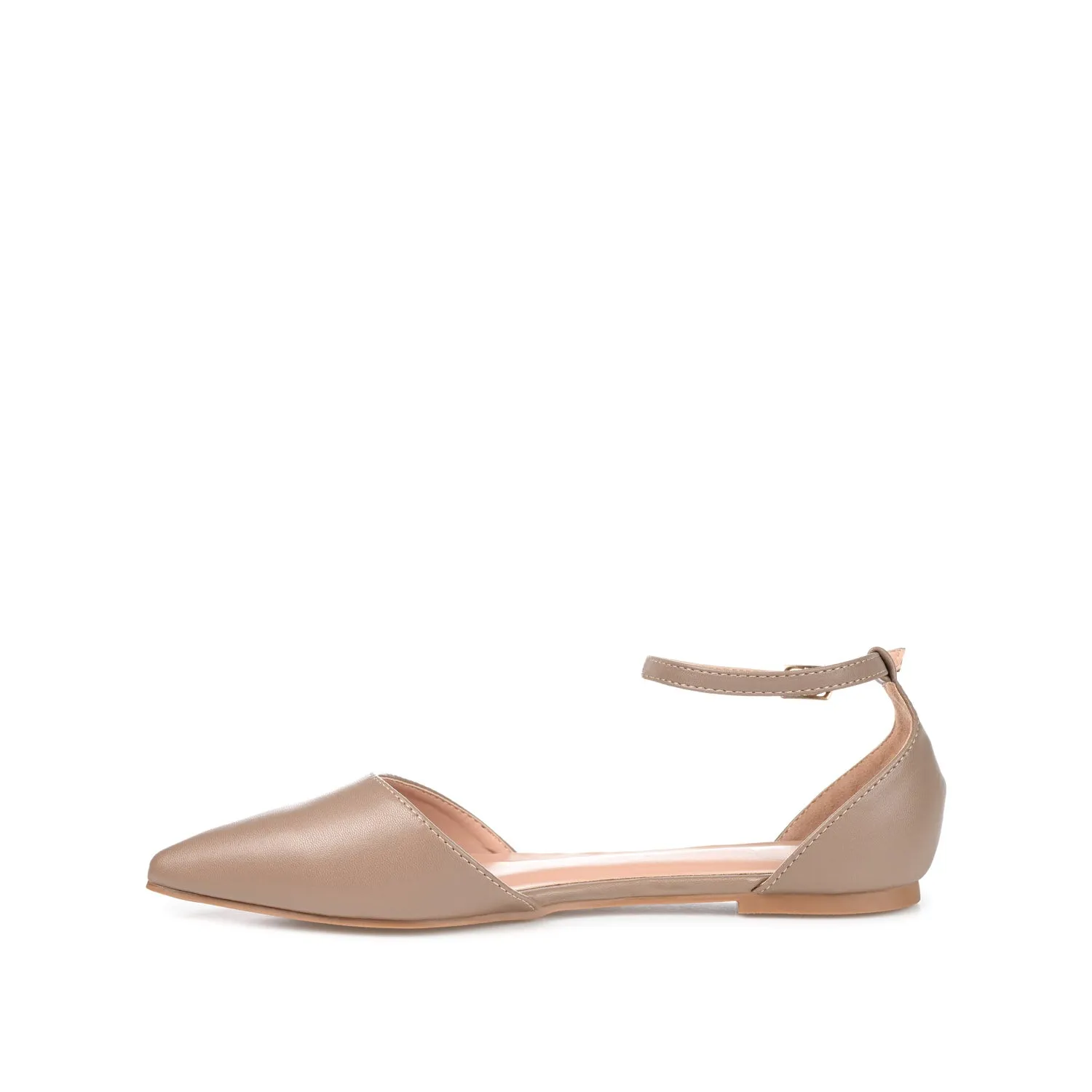 REBA D'ORSAY FLATS IN VEGAN LEATHER - Taupe sold by Journee Collection product image thumbnail 3