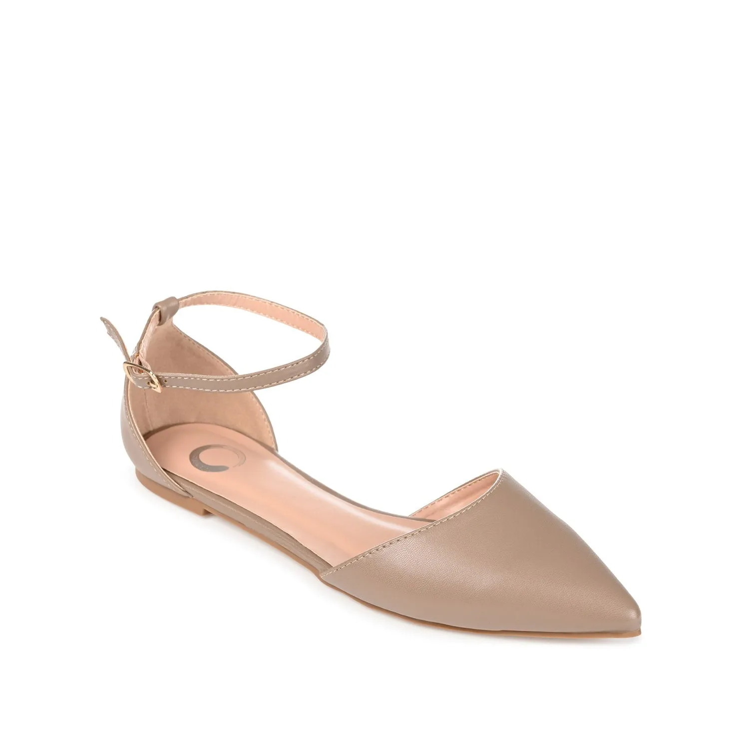 REBA D'ORSAY FLATS IN VEGAN LEATHER - Taupe sold by Journee Collection product image thumbnail 2