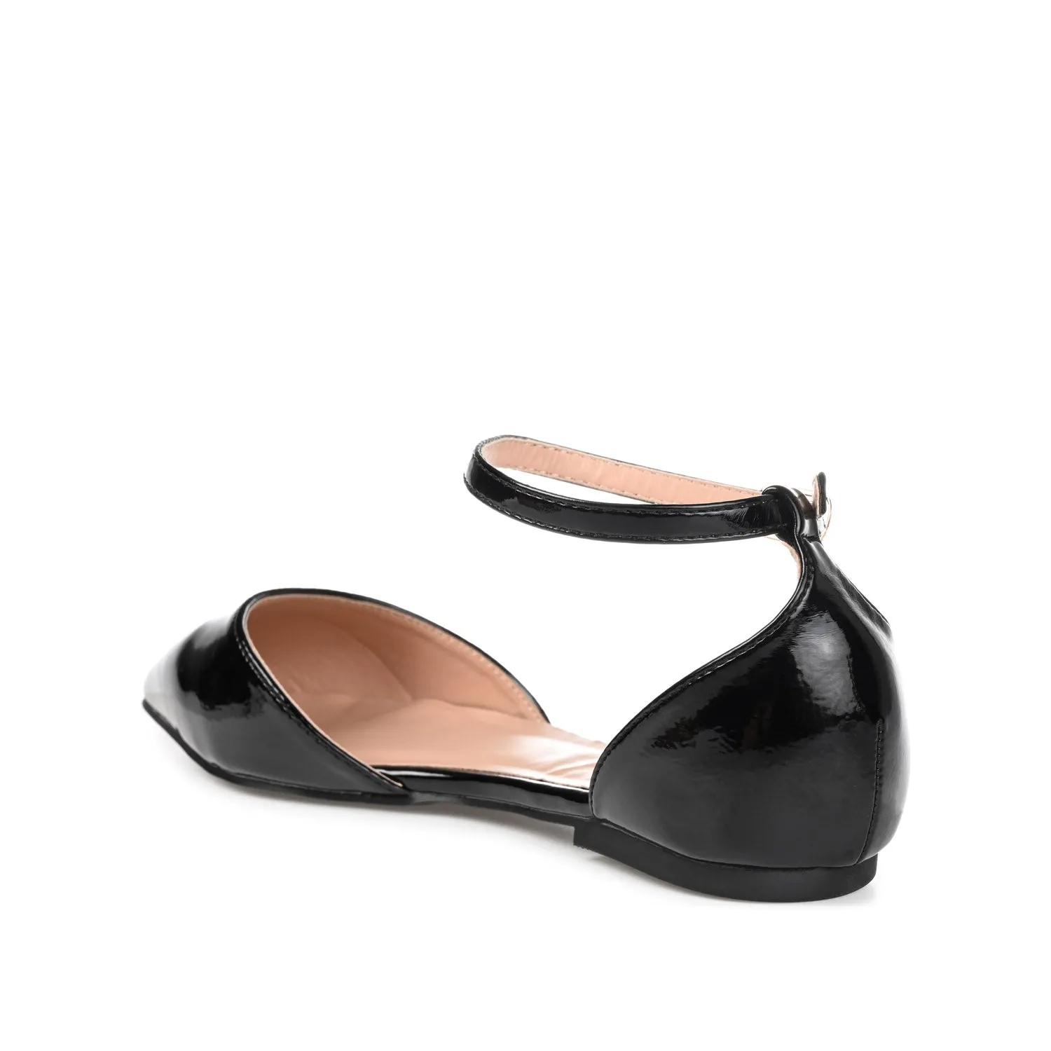 REBA D'ORSAY FLATS IN VEGAN LEATHER - Patent Black sold by Journee Collection product image thumbnail 4