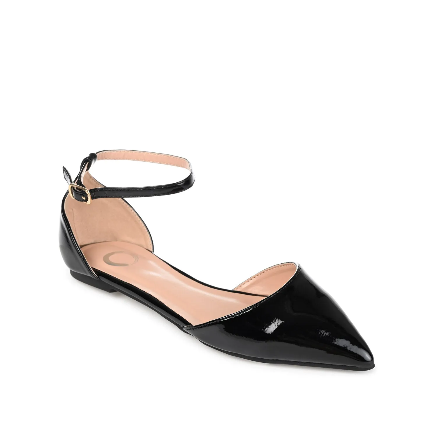 REBA D'ORSAY FLATS IN VEGAN LEATHER - Patent Black sold by Journee Collection product image thumbnail 2